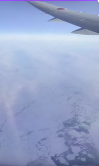 日本からモロッコへ向かう長距離フライトの機内から見た景色 / flight to Morocco